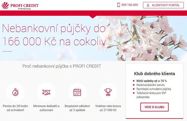 Profi Credit - Výhodná půjčka do 166 000 Kč